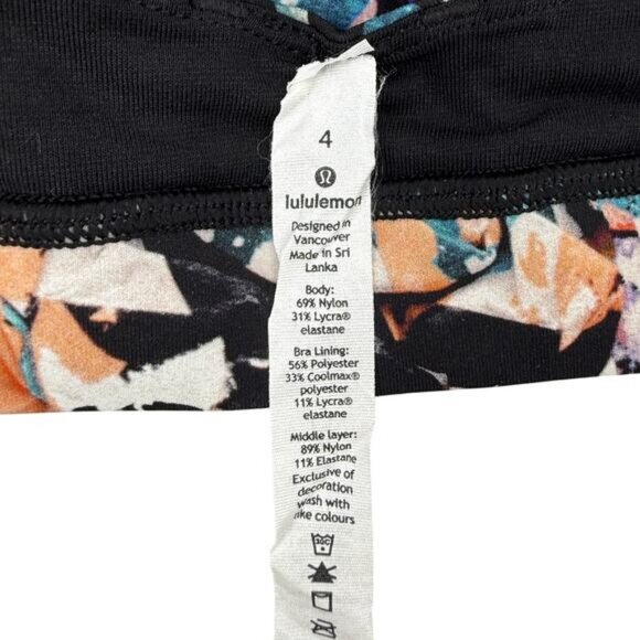 LULULEMON Energy Bra Size 4 Crush Multi - Picture 8 of 8
